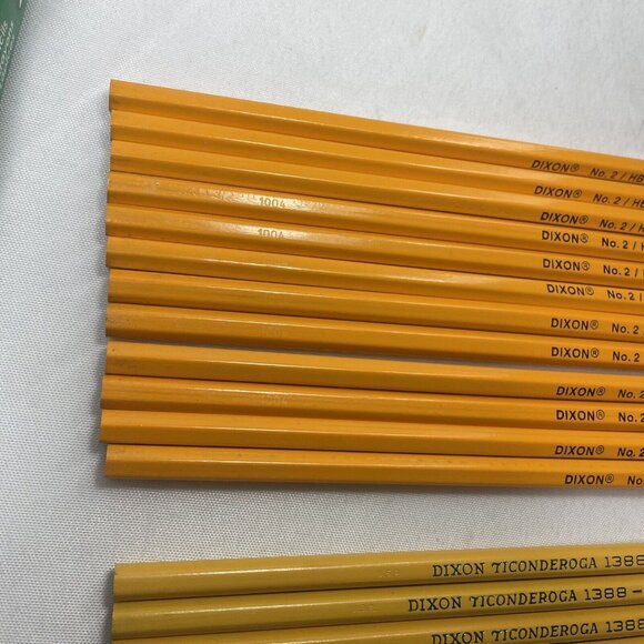 Vintage Wood Pencil No. 2 Lot Unsharpened Academic Dixon HB And Ticonderoga Soft - Picture 9 of 15